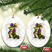 Mardigator Mardi Gras Ceramic Ornament Alligator Louisiana New Orleans Party Custume Beads - Wonder Print Shop