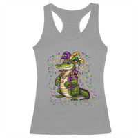 Mardigator Mardi Gras Racerback Tank Top Alligator Louisiana New Orleans Party Custume Beads - Wonder Print Shop