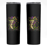 Mardigator Mardi Gras Skinny Tumbler Alligator Louisiana New Orleans Party Custume Beads - Wonder Print Shop