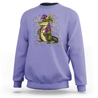 Mardigator Mardi Gras Sweatshirt Alligator Louisiana New Orleans Party Custume Beads - Wonder Print Shop