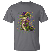 Mardigator Mardi Gras T Shirt Alligator Louisiana New Orleans Party Custume Beads - Wonder Print Shop