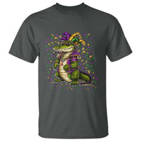 Mardigator Mardi Gras T Shirt Alligator Louisiana New Orleans Party Custume Beads - Wonder Print Shop