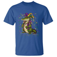 Mardigator Mardi Gras T Shirt Alligator Louisiana New Orleans Party Custume Beads - Wonder Print Shop