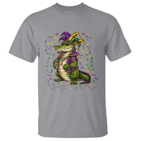 Mardigator Mardi Gras T Shirt Alligator Louisiana New Orleans Party Custume Beads - Wonder Print Shop