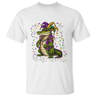Mardigator Mardi Gras T Shirt Alligator Louisiana New Orleans Party Custume Beads - Wonder Print Shop