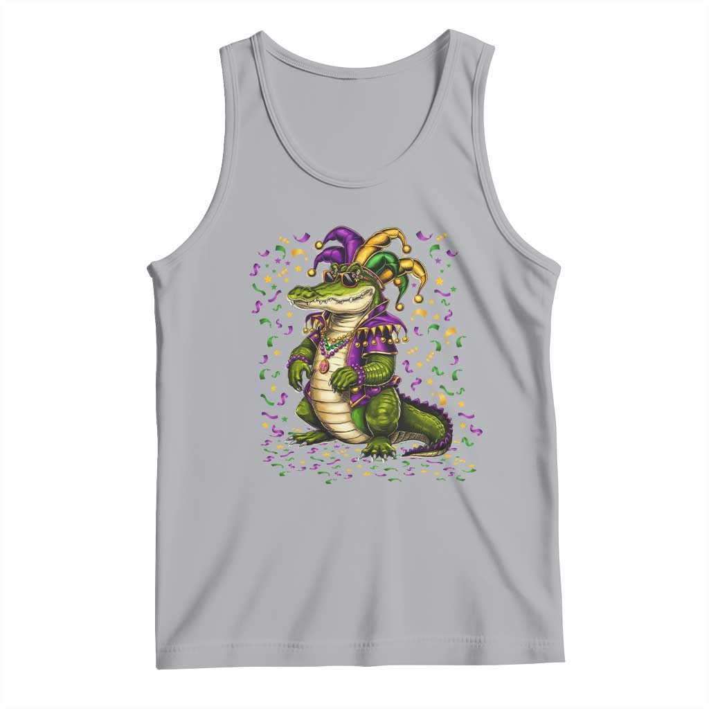 Mardigator Mardi Gras Tank Top Alligator Louisiana New Orleans Party Custume Beads - Wonder Print Shop