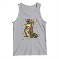 Mardigator Mardi Gras Tank Top Alligator Louisiana New Orleans Party Custume Beads - Wonder Print Shop