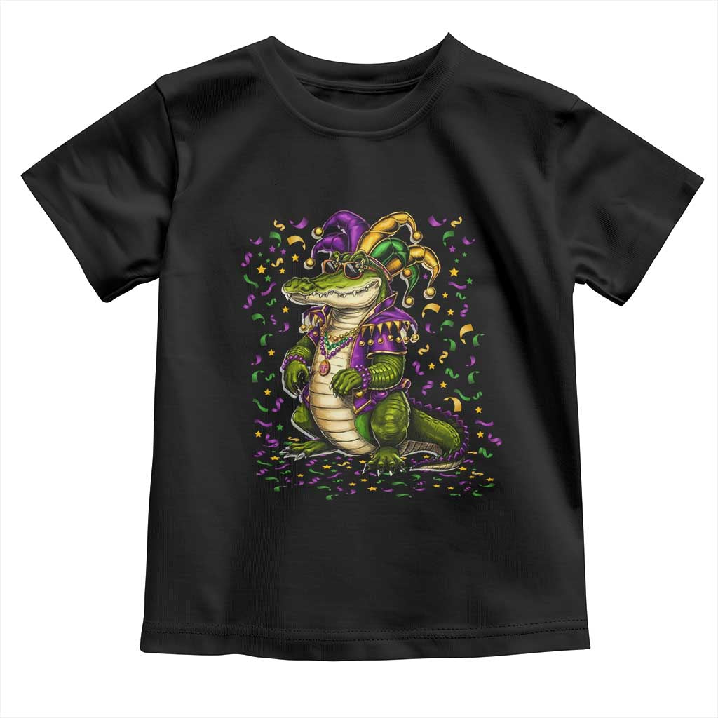 Mardigator Mardi Gras Toddler T Shirt Alligator Louisiana New Orleans Party Custume Beads - Wonder Print Shop