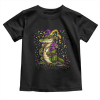 Mardigator Mardi Gras Toddler T Shirt Alligator Louisiana New Orleans Party Custume Beads - Wonder Print Shop