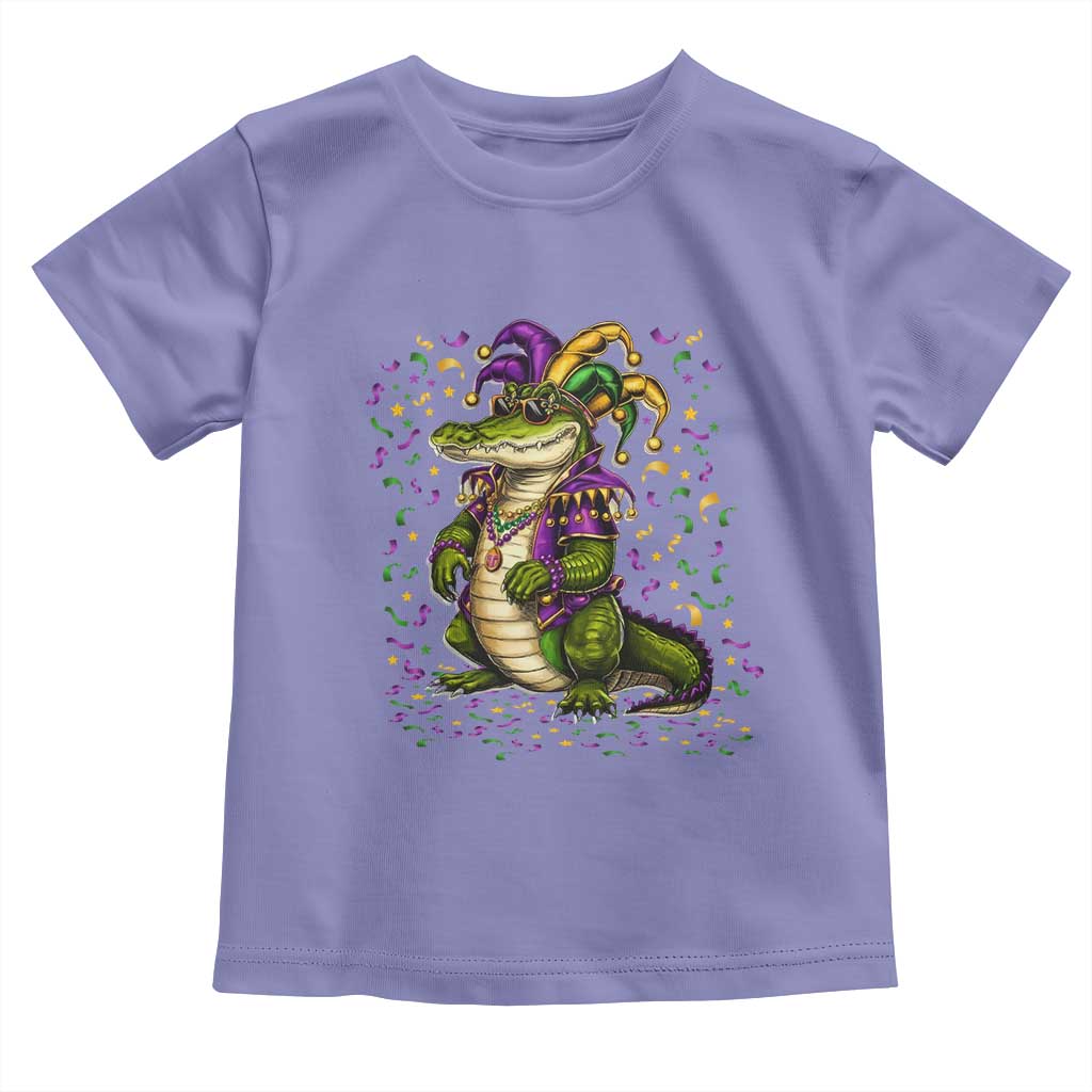 Mardigator Mardi Gras Toddler T Shirt Alligator Louisiana New Orleans Party Custume Beads - Wonder Print Shop