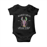 Mardi Gras Baby Onesie The Carnival Social Club Louisiana Crawfish Glitter Print