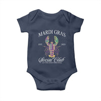 Mardi Gras Baby Onesie The Carnival Social Club Louisiana Crawfish Glitter Print