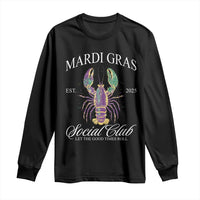 Mardi Gras Long Sleeve Shirt The Carnival Social Club Louisiana Crawfish Glitter Print