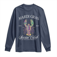 Mardi Gras Long Sleeve Shirt The Carnival Social Club Louisiana Crawfish Glitter Print