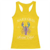 Mardi Gras Racerback Tank Top The Carnival Social Club Louisiana Crawfish Glitter Print