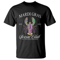 Mardi Gras T Shirt The Carnival Social Club Louisiana Crawfish Glitter Print