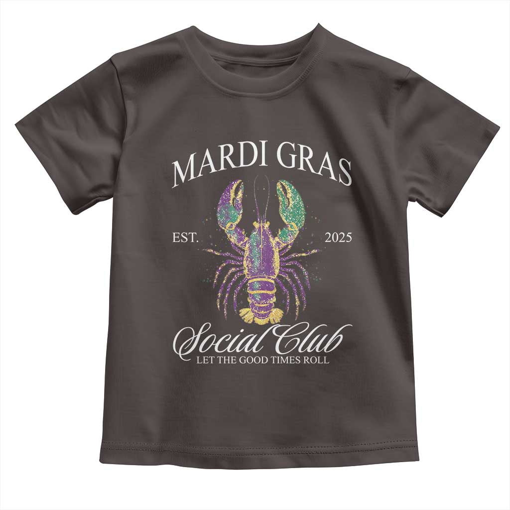 Mardi Gras Toddler T Shirt The Carnival Social Club Louisiana Crawfish Glitter Print
