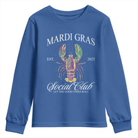 Mardi Gras Youth Sweatshirt The Carnival Social Club Louisiana Crawfish Glitter Print