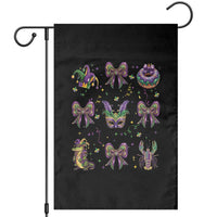 Mardi Gras Coquette Garden Flag Glitter Print Louisiana New Orleans Party Custume Beads - Wonder Print Shop