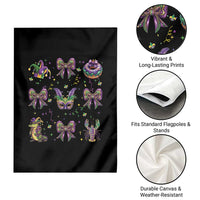 Mardi Gras Coquette Garden Flag Glitter Print Louisiana New Orleans Party Custume Beads - Wonder Print Shop
