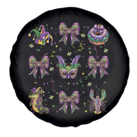 Mardi Gras Coquette Spare Tire Cover Glitter Print Louisiana New Orleans Party Custume Beads - Wonder Print Shop