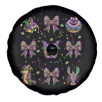 Mardi Gras Coquette Spare Tire Cover Glitter Print Louisiana New Orleans Party Custume Beads - Wonder Print Shop