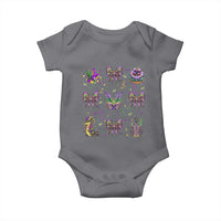 Mardi Gras Coquette Baby Onesie Glitter Print Louisiana New Orleans Party Custume Beads - Wonder Print Shop