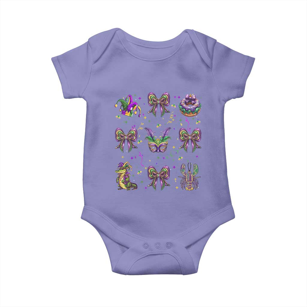 Mardi Gras Coquette Baby Onesie Glitter Print Louisiana New Orleans Party Custume Beads - Wonder Print Shop