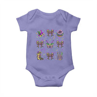 Mardi Gras Coquette Baby Onesie Glitter Print Louisiana New Orleans Party Custume Beads - Wonder Print Shop