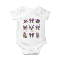 Mardi Gras Coquette Baby Onesie Glitter Print Louisiana New Orleans Party Custume Beads - Wonder Print Shop