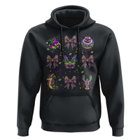 Mardi Gras Coquette Hoodie Glitter Print Louisiana New Orleans Party Custume Beads - Wonder Print Shop