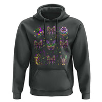 Mardi Gras Coquette Hoodie Glitter Print Louisiana New Orleans Party Custume Beads - Wonder Print Shop