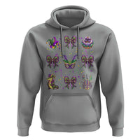 Mardi Gras Coquette Hoodie Glitter Print Louisiana New Orleans Party Custume Beads - Wonder Print Shop