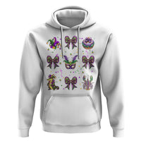 Mardi Gras Coquette Hoodie Glitter Print Louisiana New Orleans Party Custume Beads - Wonder Print Shop