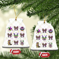 Mardi Gras Coquette Ceramic Ornament Glitter Print Louisiana New Orleans Party Custume Beads - Wonder Print Shop