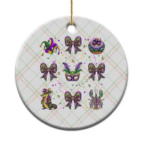 Mardi Gras Coquette Ceramic Ornament Glitter Print Louisiana New Orleans Party Custume Beads - Wonder Print Shop