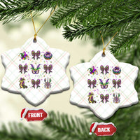 Mardi Gras Coquette Ceramic Ornament Glitter Print Louisiana New Orleans Party Custume Beads - Wonder Print Shop