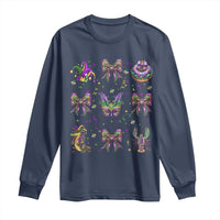 Mardi Gras Coquette Long Sleeve Shirt Glitter Print Louisiana New Orleans Party Custume Beads - Wonder Print Shop