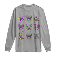 Mardi Gras Coquette Long Sleeve Shirt Glitter Print Louisiana New Orleans Party Custume Beads - Wonder Print Shop