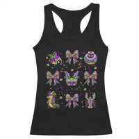 Mardi Gras Coquette Racerback Tank Top Glitter Print Louisiana New Orleans Party Custume Beads - Wonder Print Shop
