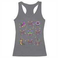 Mardi Gras Coquette Racerback Tank Top Glitter Print Louisiana New Orleans Party Custume Beads - Wonder Print Shop