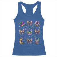 Mardi Gras Coquette Racerback Tank Top Glitter Print Louisiana New Orleans Party Custume Beads - Wonder Print Shop