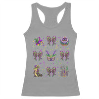 Mardi Gras Coquette Racerback Tank Top Glitter Print Louisiana New Orleans Party Custume Beads - Wonder Print Shop