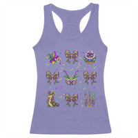 Mardi Gras Coquette Racerback Tank Top Glitter Print Louisiana New Orleans Party Custume Beads - Wonder Print Shop