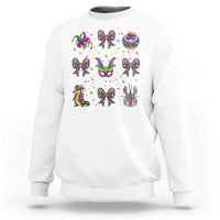 Mardi Gras Coquette Sweatshirt Glitter Print Louisiana New Orleans Party Custume Beads - Wonder Print Shop