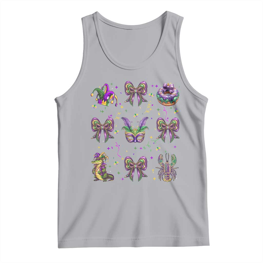 Mardi Gras Coquette Tank Top Glitter Print Louisiana New Orleans Party Custume Beads - Wonder Print Shop