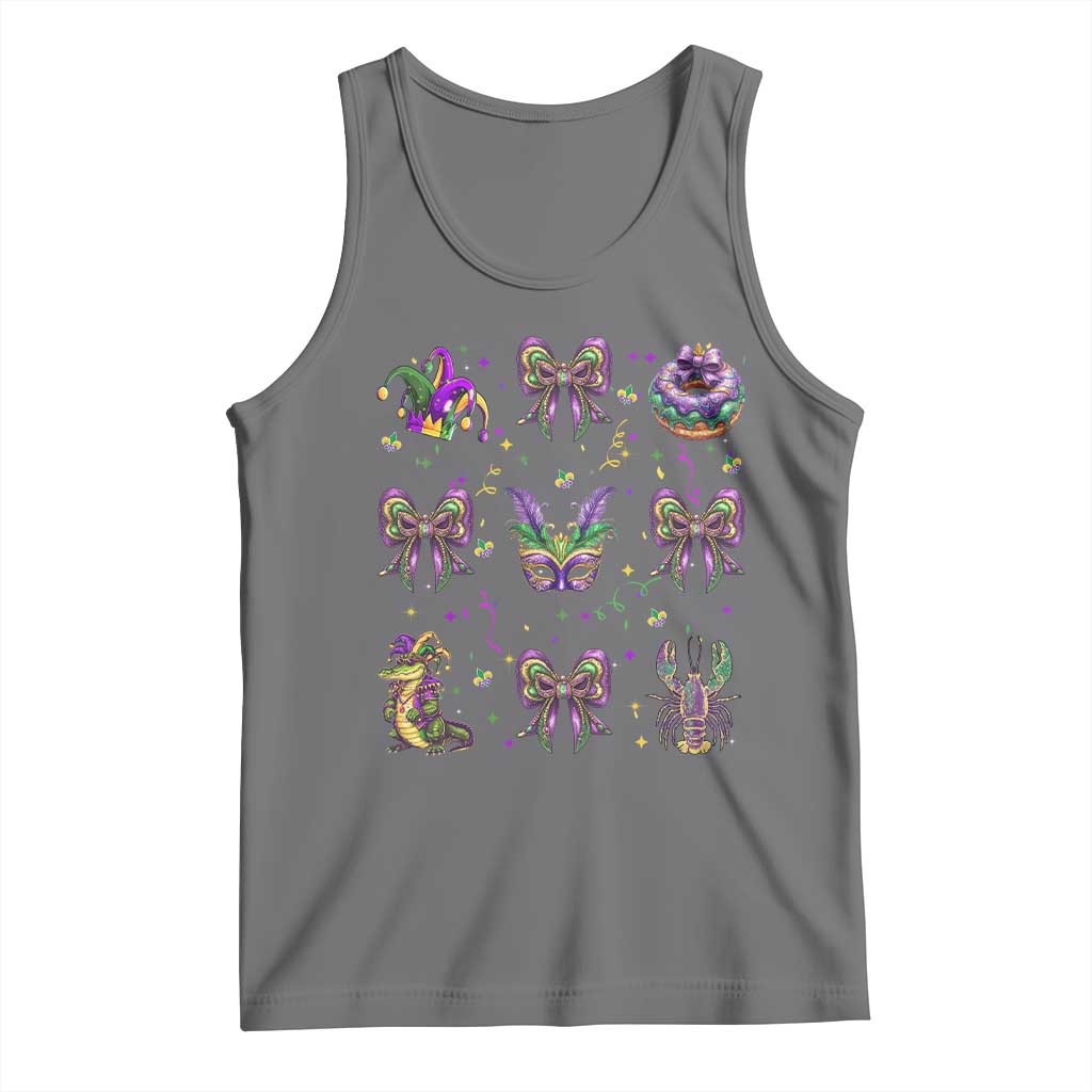 Mardi Gras Coquette Tank Top Glitter Print Louisiana New Orleans Party Custume Beads - Wonder Print Shop