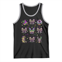 Mardi Gras Coquette Tank Top Glitter Print Louisiana New Orleans Party Custume Beads - Wonder Print Shop