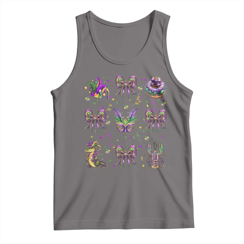 Mardi Gras Coquette Tank Top Glitter Print Louisiana New Orleans Party Custume Beads - Wonder Print Shop