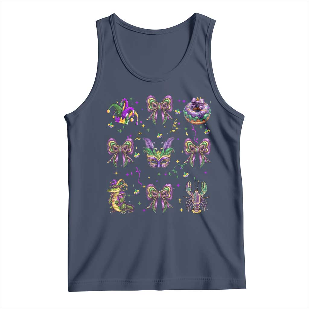 Mardi Gras Coquette Tank Top Glitter Print Louisiana New Orleans Party Custume Beads - Wonder Print Shop